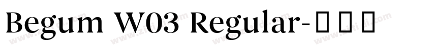 Begum W03 Regular字体转换